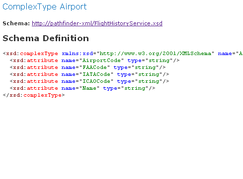 ComplexType in Schema Browser